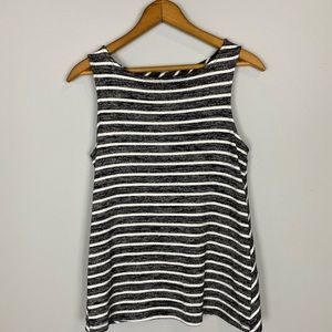 Banana Republic Womens Sleeveless Striped Top Black and White Size XS